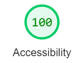 Accessibility score of 100